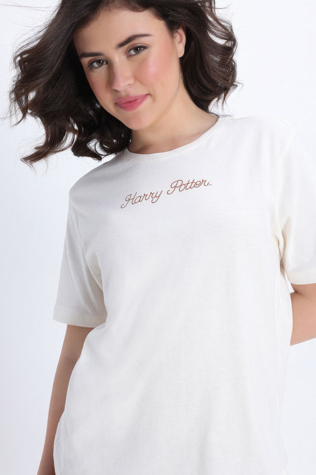 Zivame Harry Potter Knit Cotton Loungewear Set - Caremal Caf — image 8